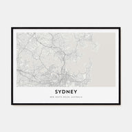 Sydney Map Landscape Poster