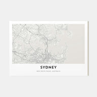 Sydney Map Landscape Poster