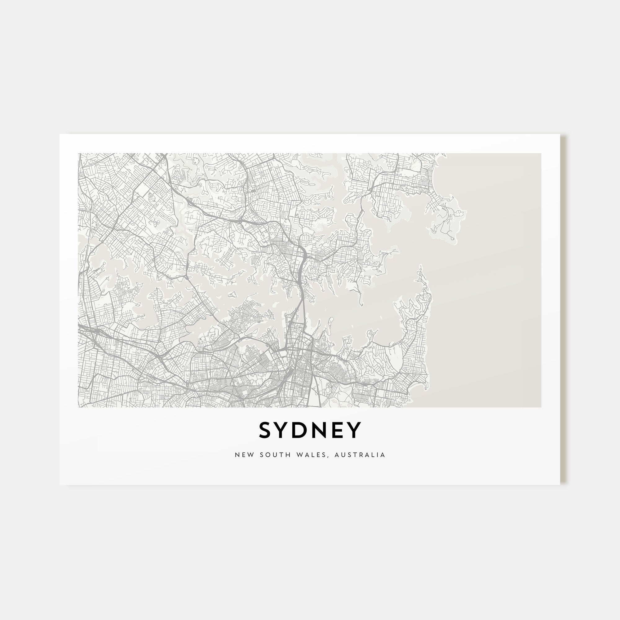 Sydney Map Landscape Poster