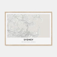 Sydney Map Landscape Poster