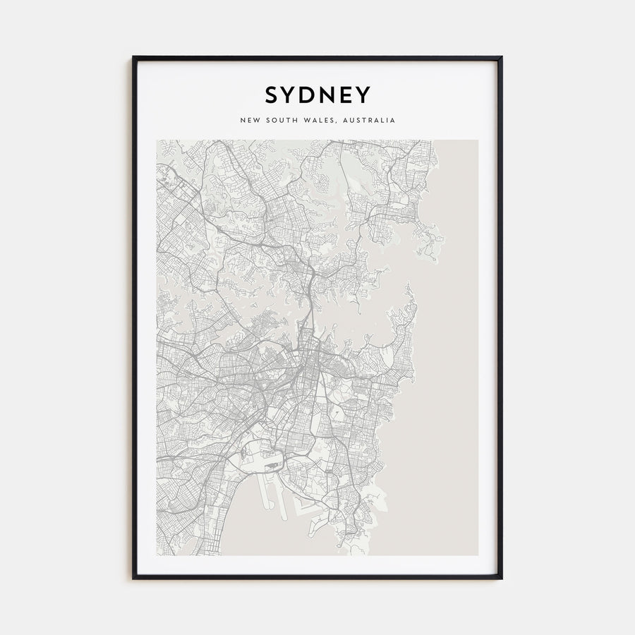 Sydney Map Portrait Poster