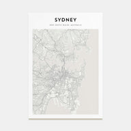 Sydney Map Portrait Poster