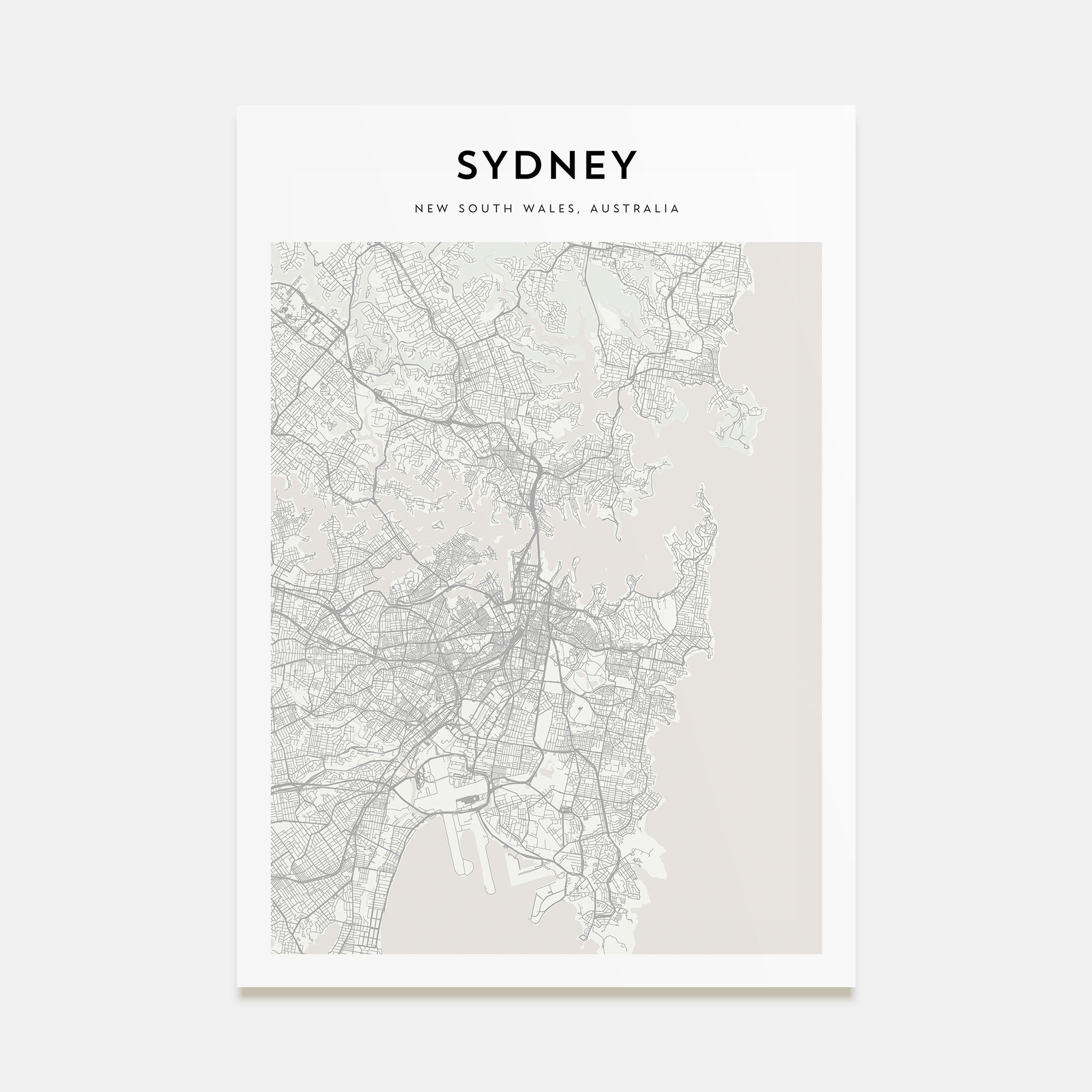 Sydney Map Portrait Poster