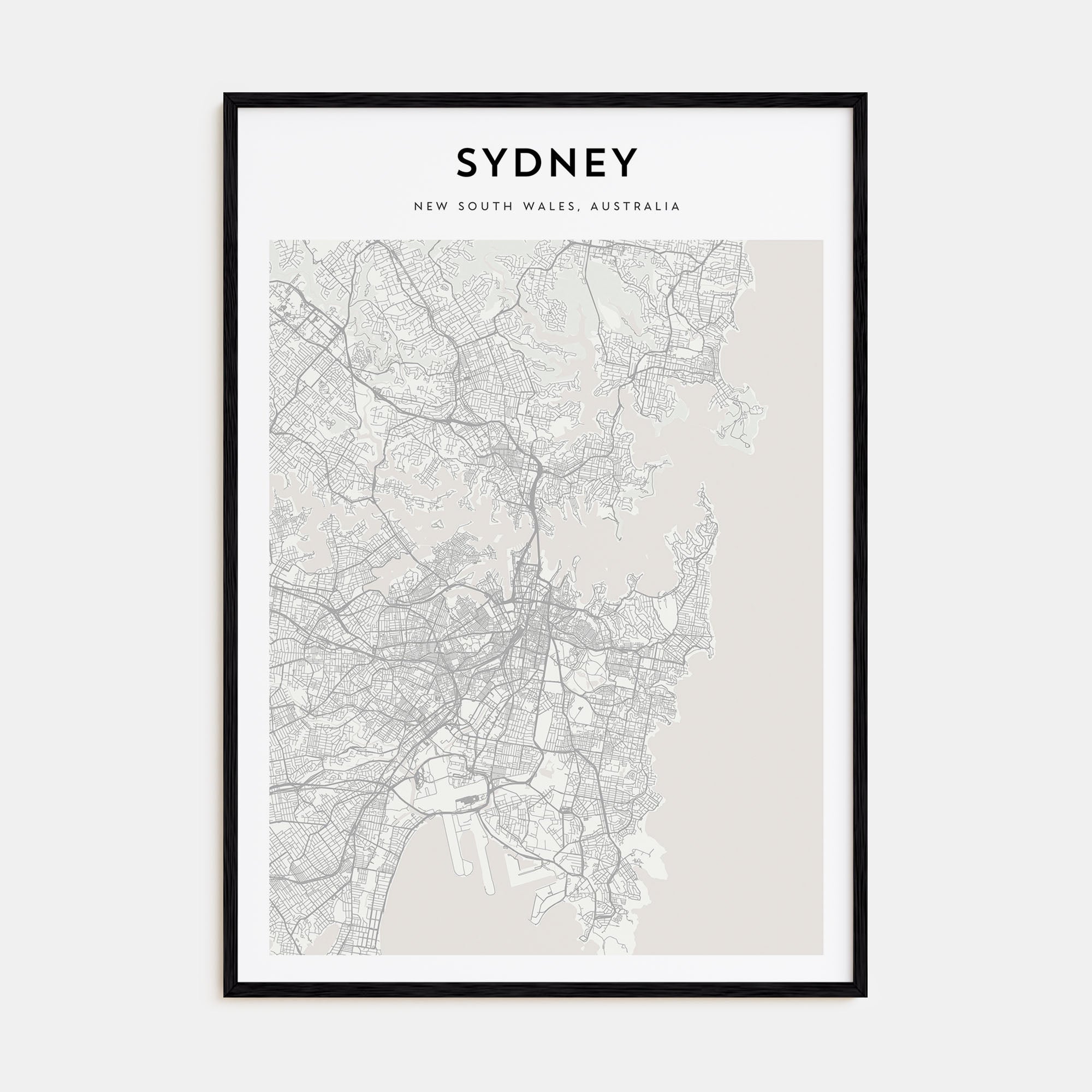 Sydney Map Portrait Poster