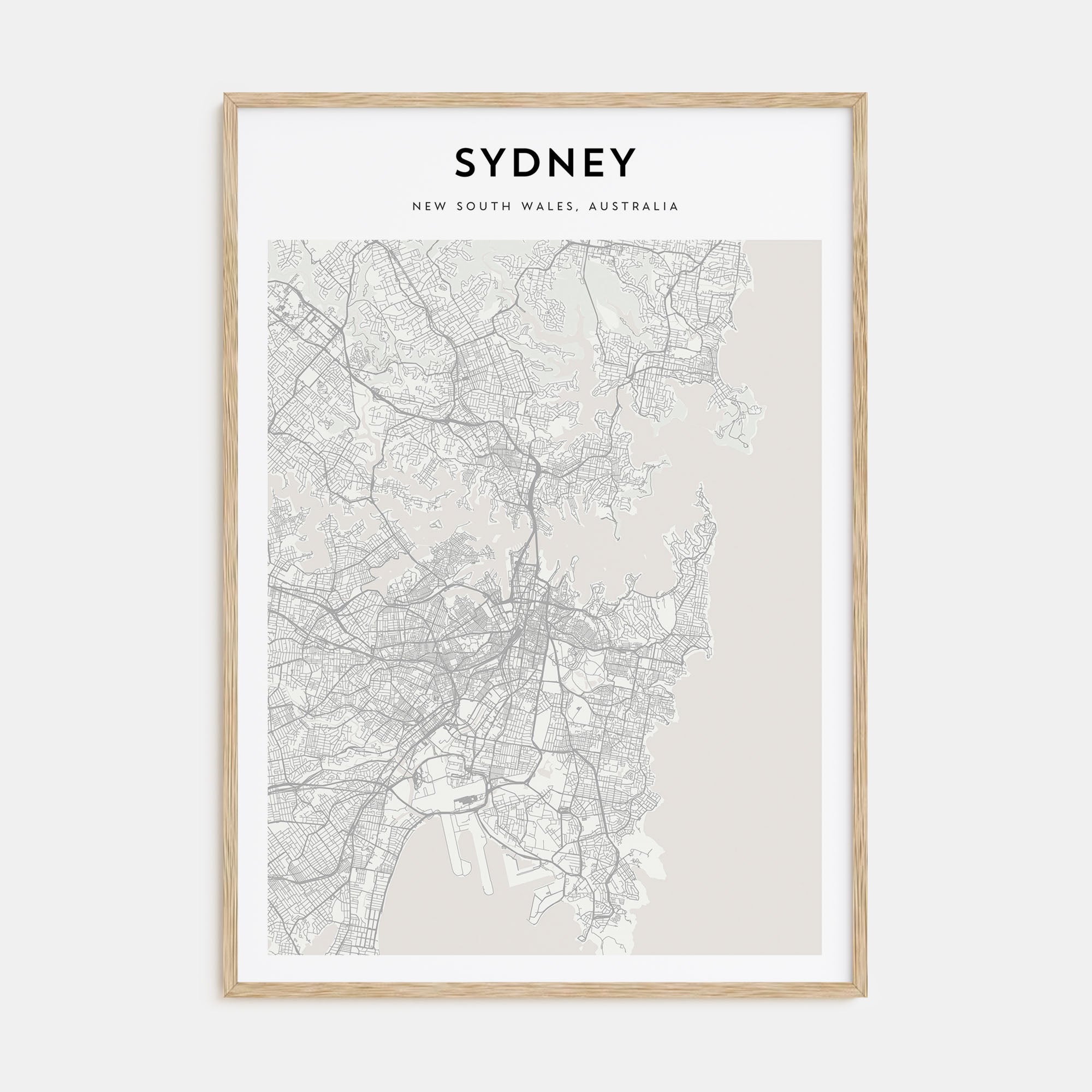 Sydney Map Portrait Poster