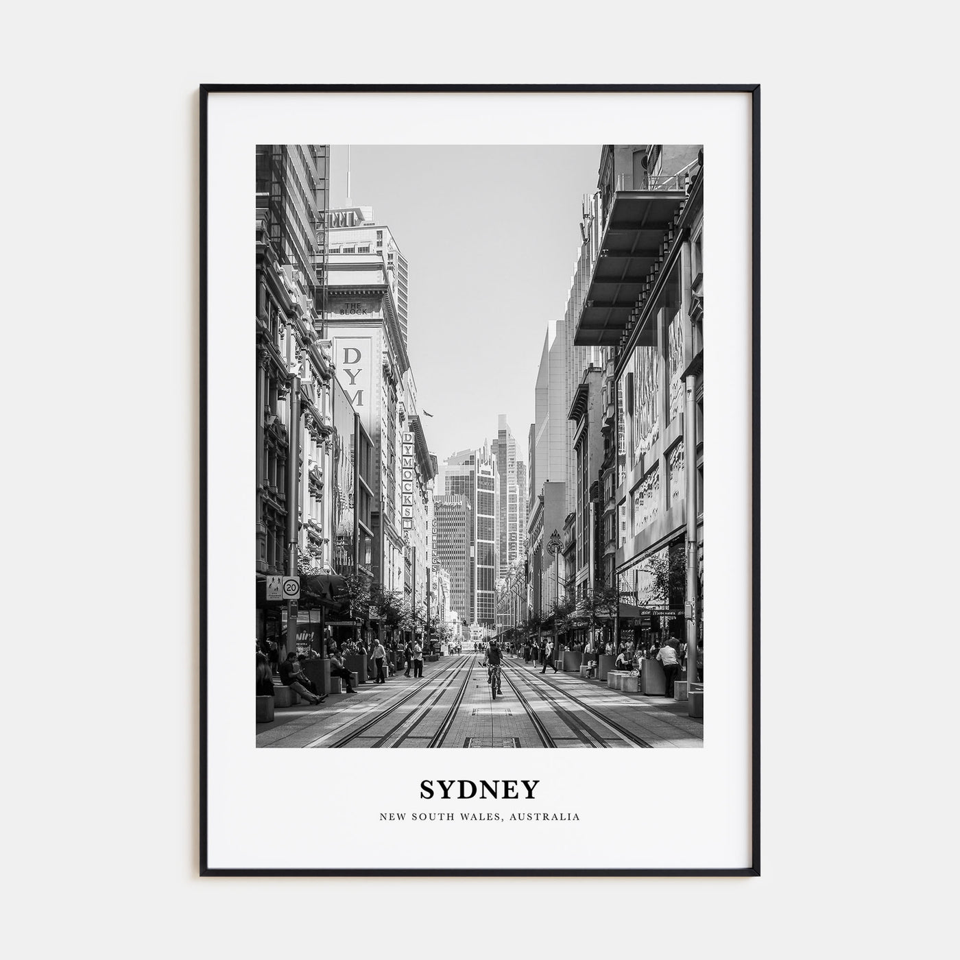 Sydney Portrait B&W No 1 Poster