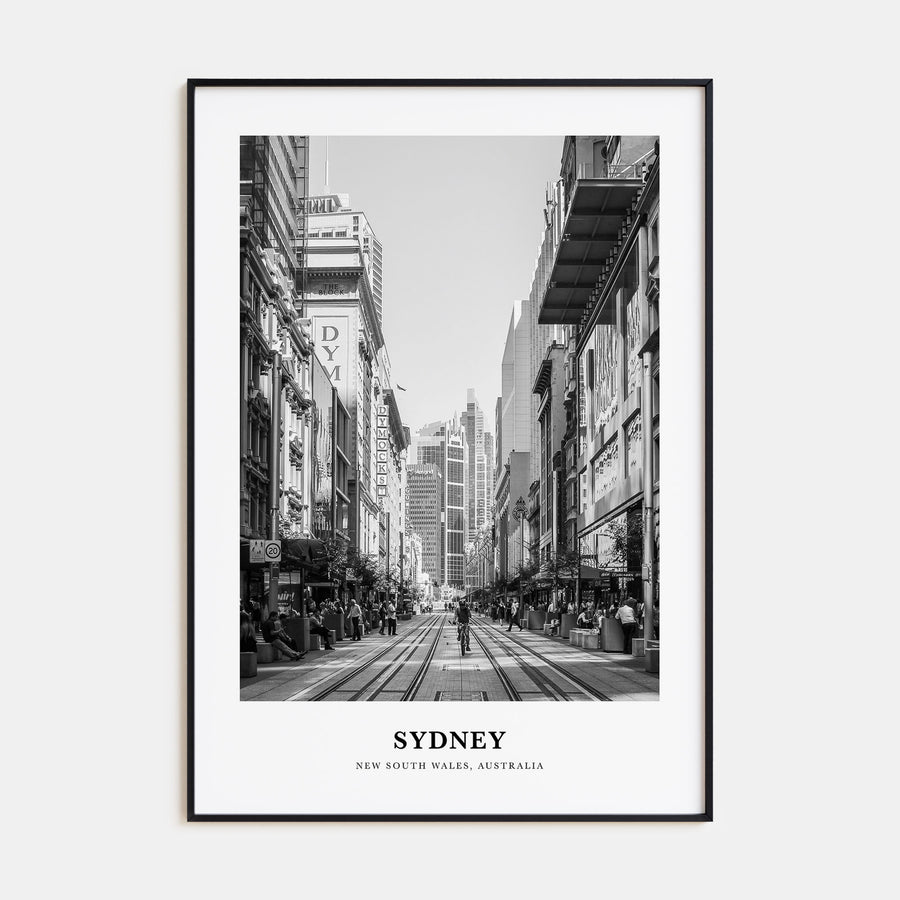 Sydney Portrait B&W No 1 Poster
