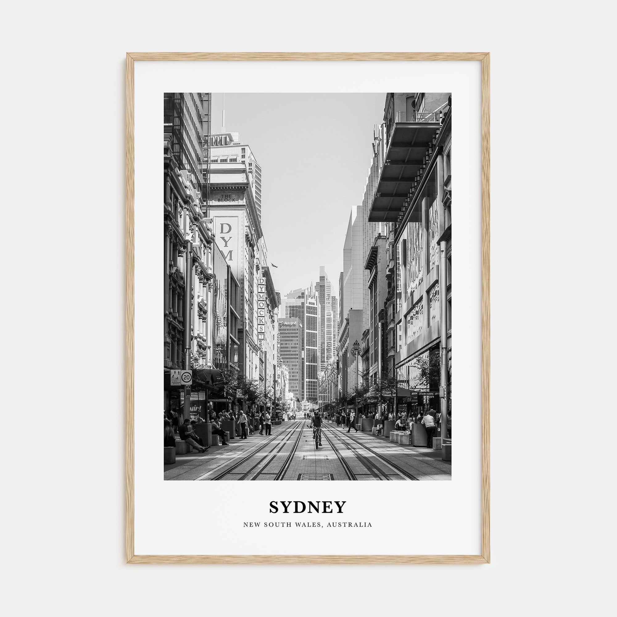 Sydney Portrait B&W No 1 Poster