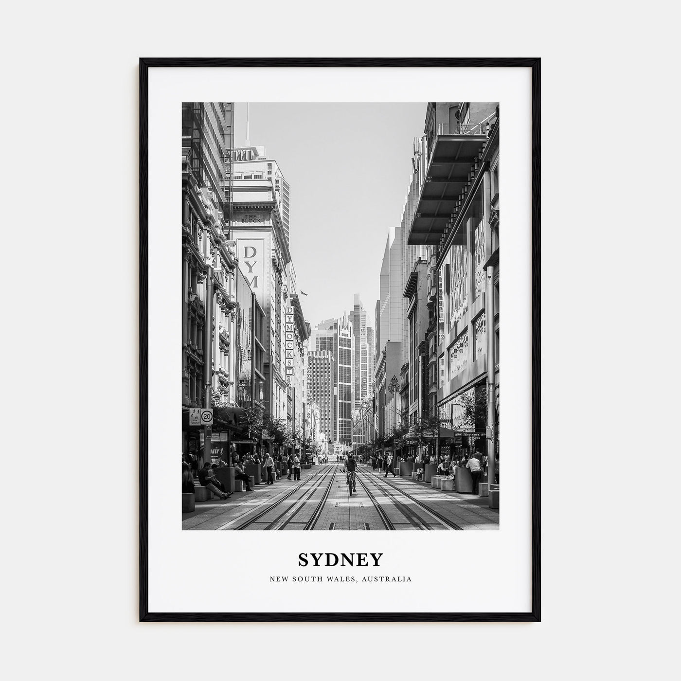 Sydney Portrait B&W No 1 Poster