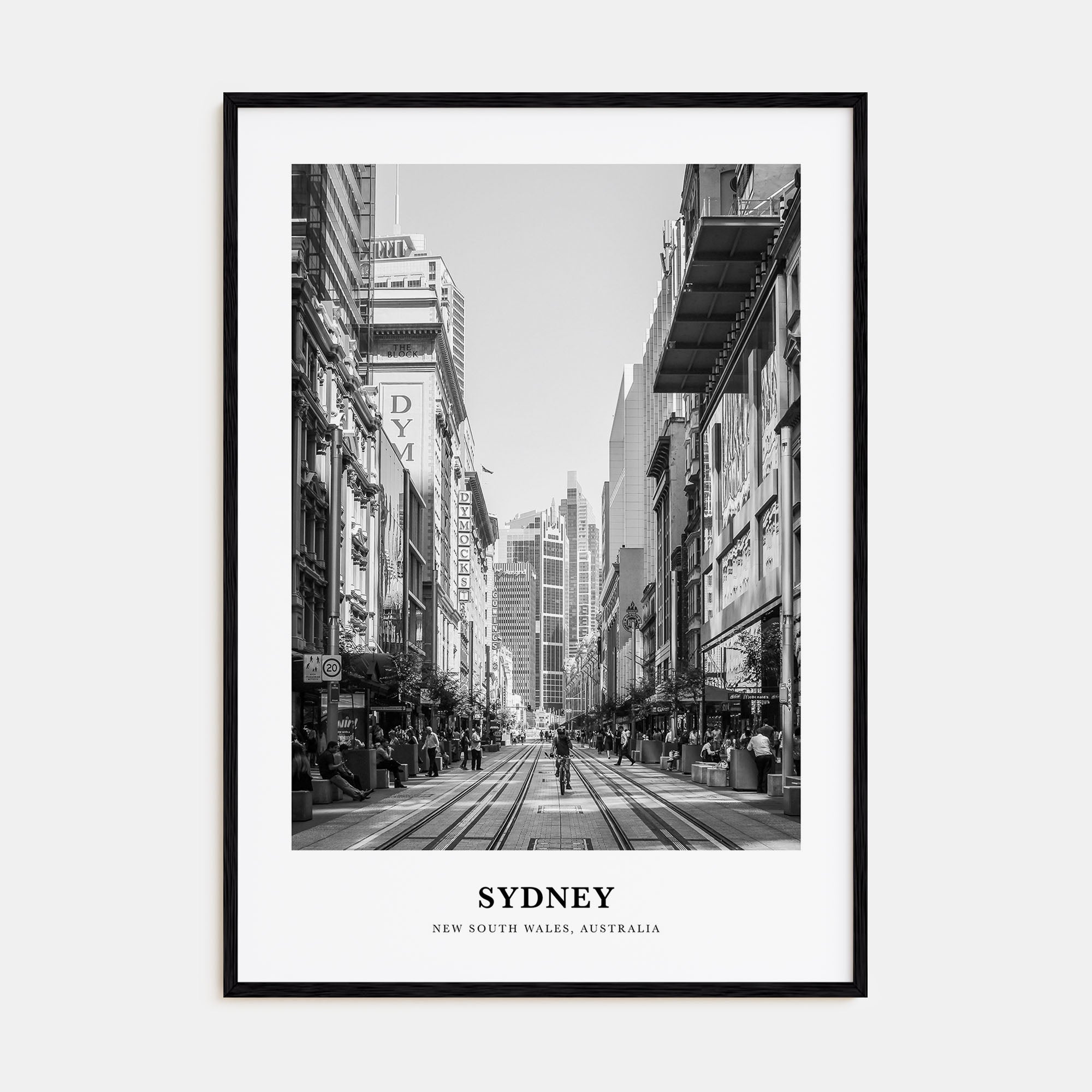 Sydney Portrait B&W No 1 Poster