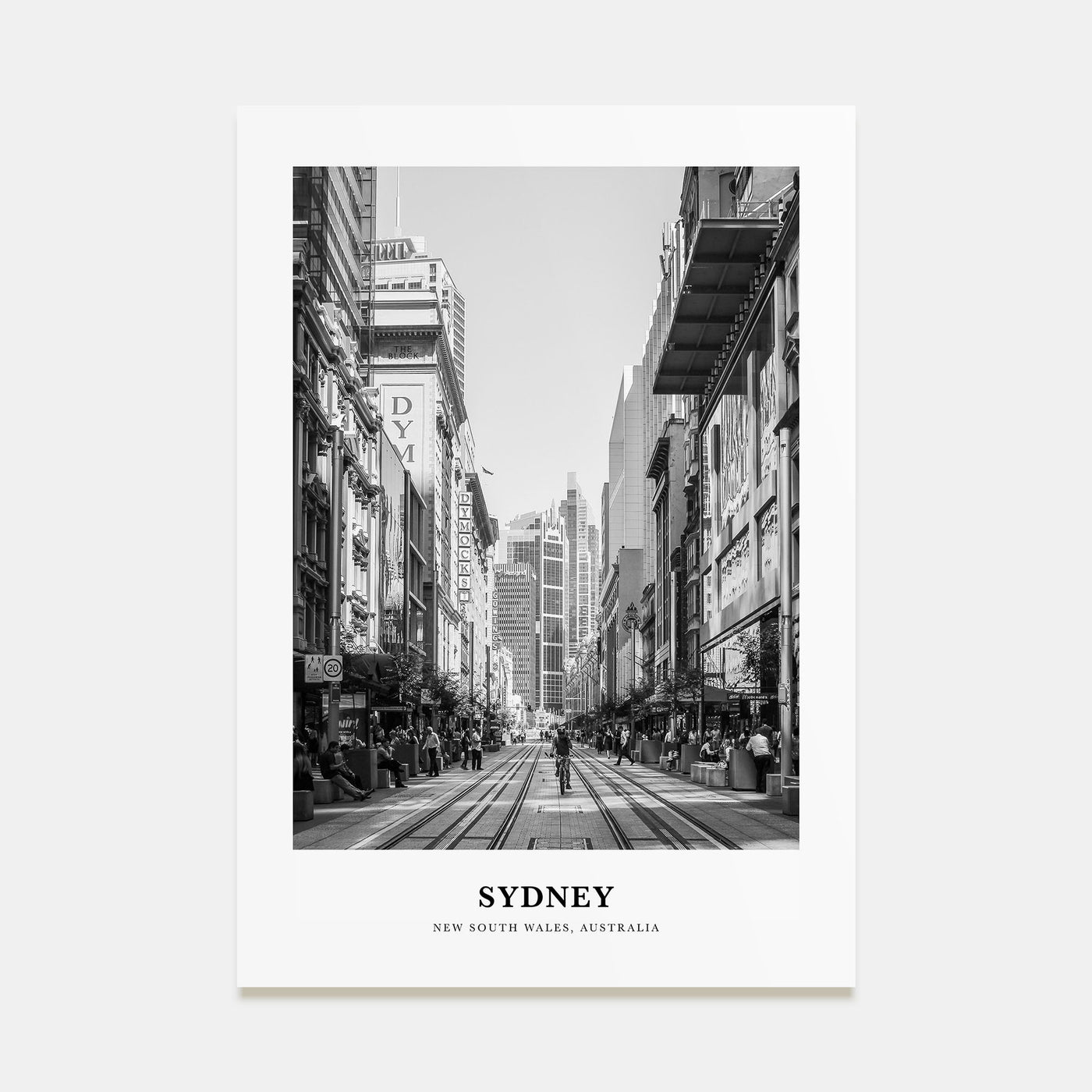 Sydney Portrait B&W No 1 Poster