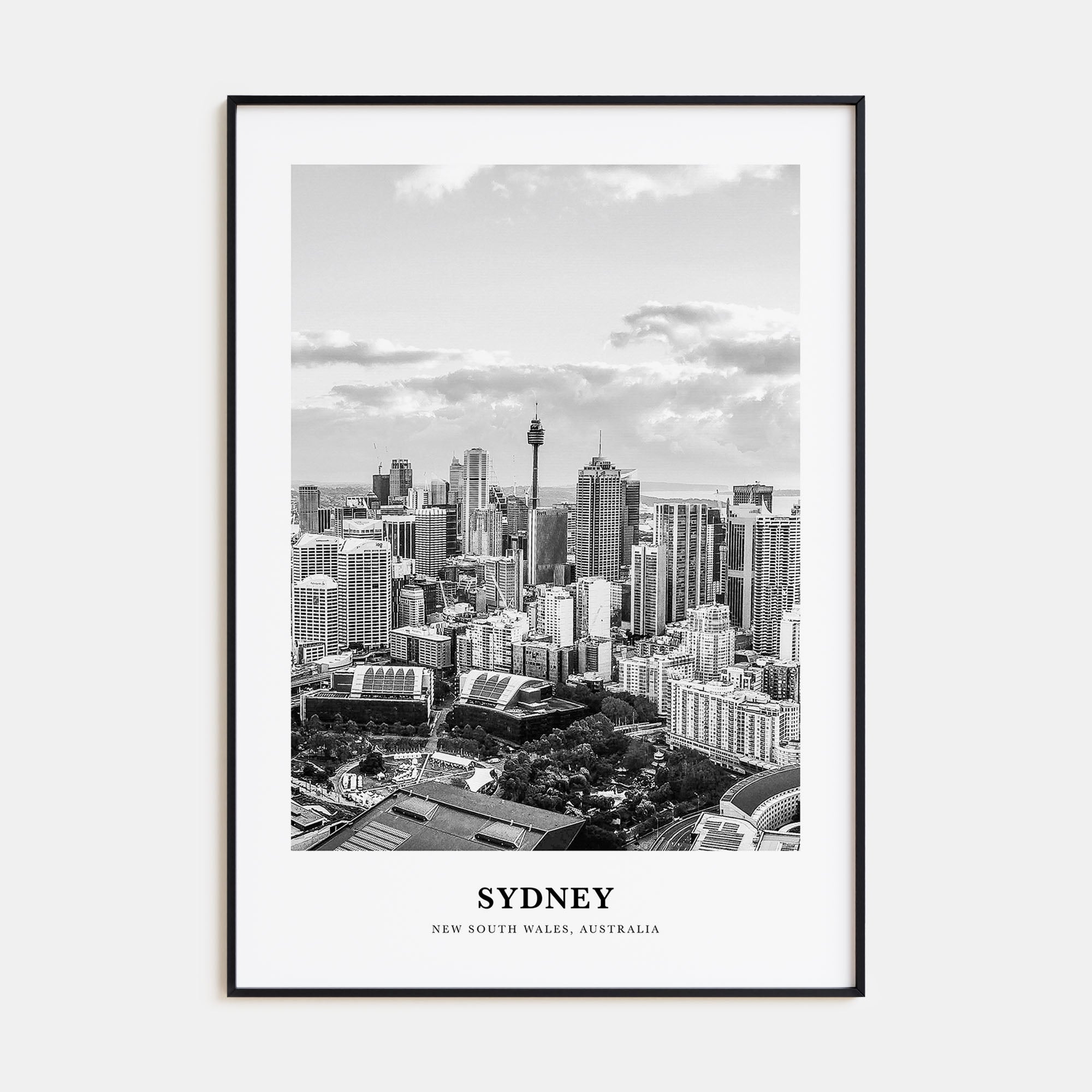 Sydney Portrait B&W No 4 Poster