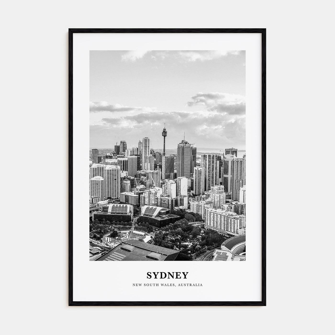 Sydney Portrait B&W No 4 Poster