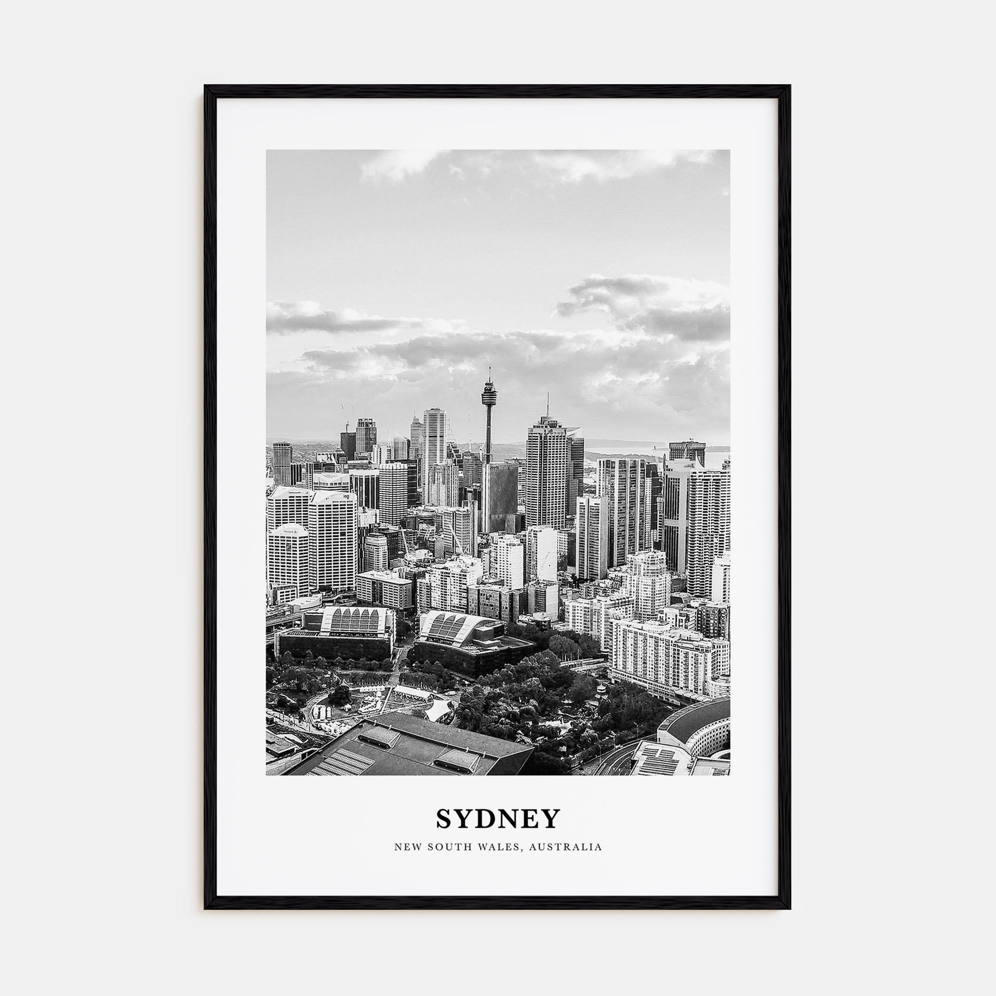 Sydney Portrait B&W No 4 Poster