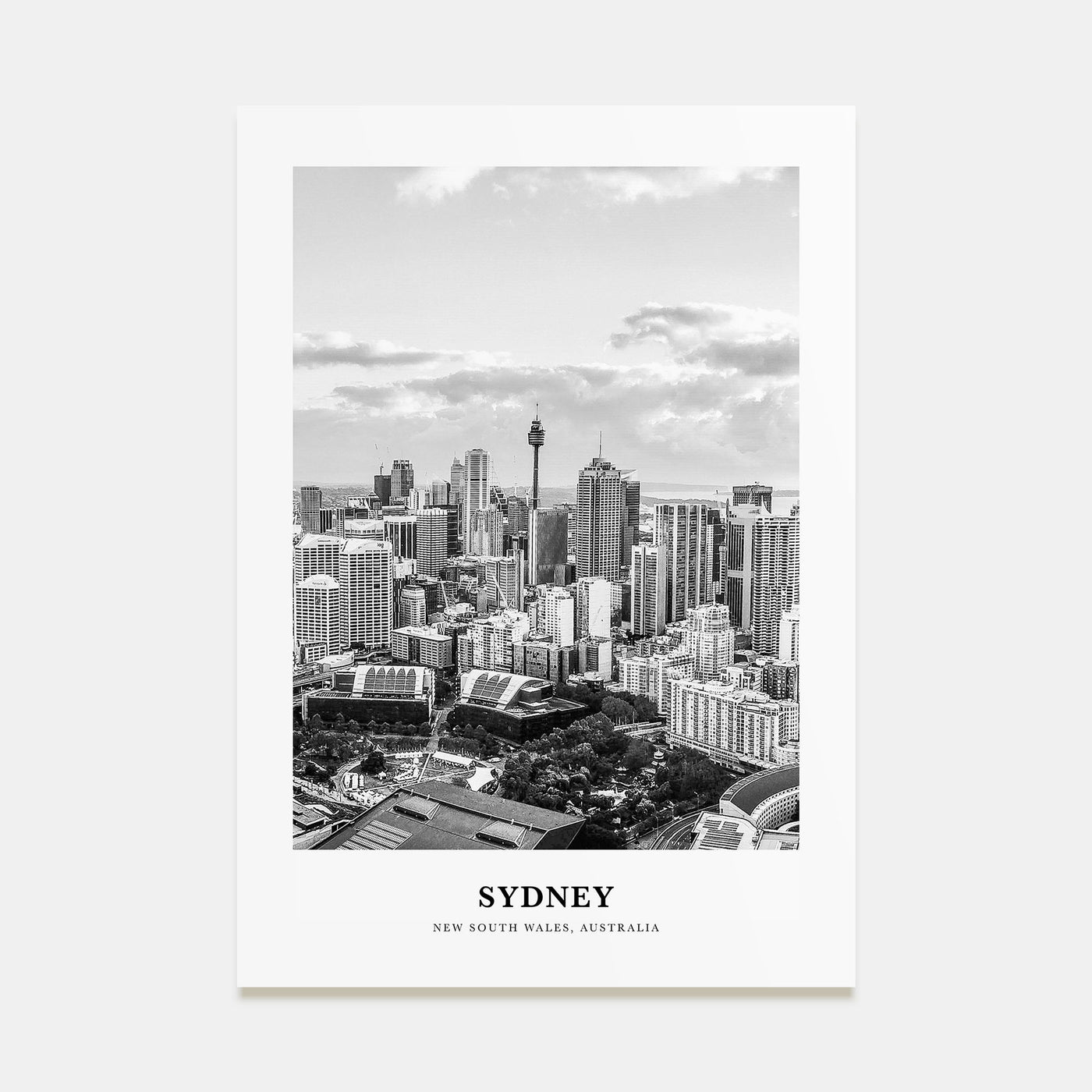 Sydney Portrait B&W No 4 Poster