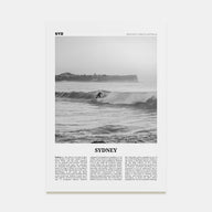 Sydney Travel B&W No 2 Poster