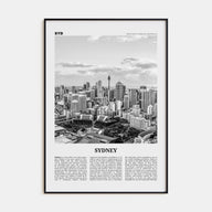 Sydney Travel B&W No 3 Poster