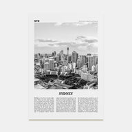 Sydney Travel B&W No 3 Poster