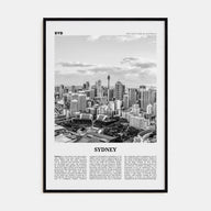 Sydney Travel B&W No 3 Poster