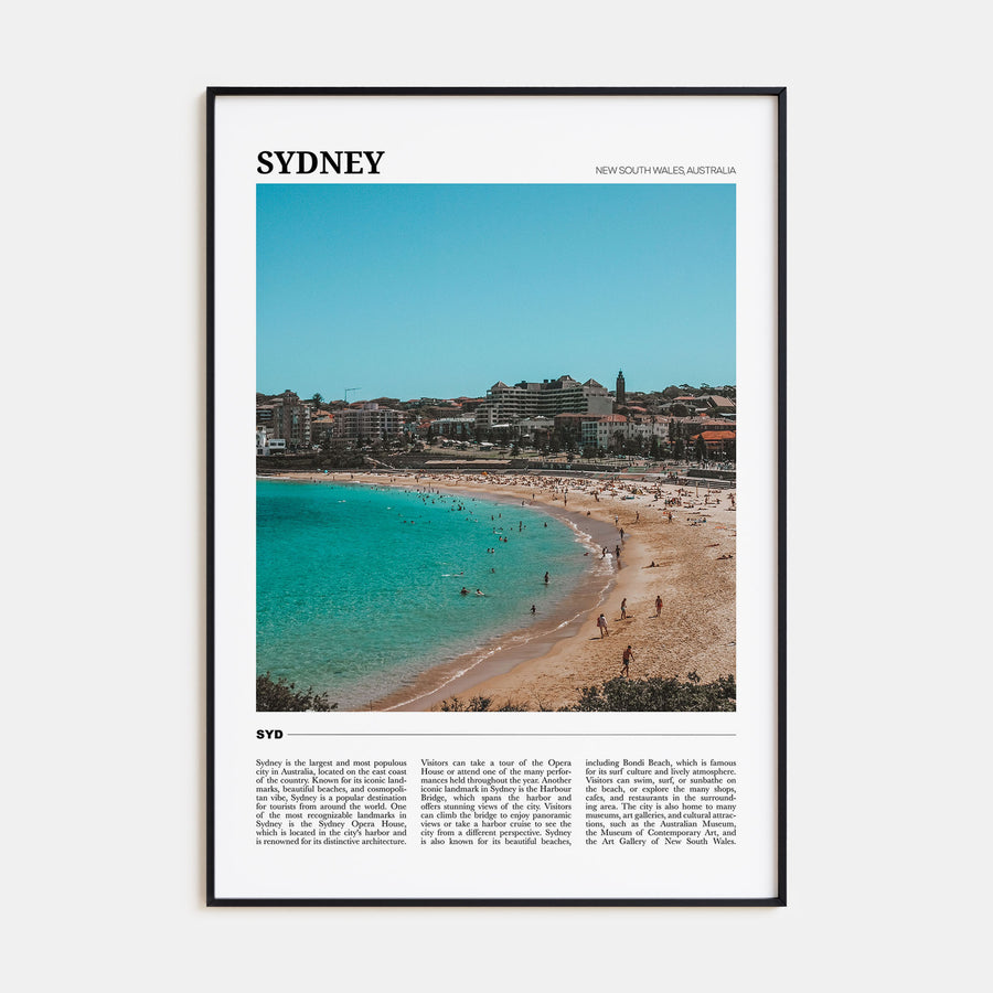 Sydney Travel Color Poster