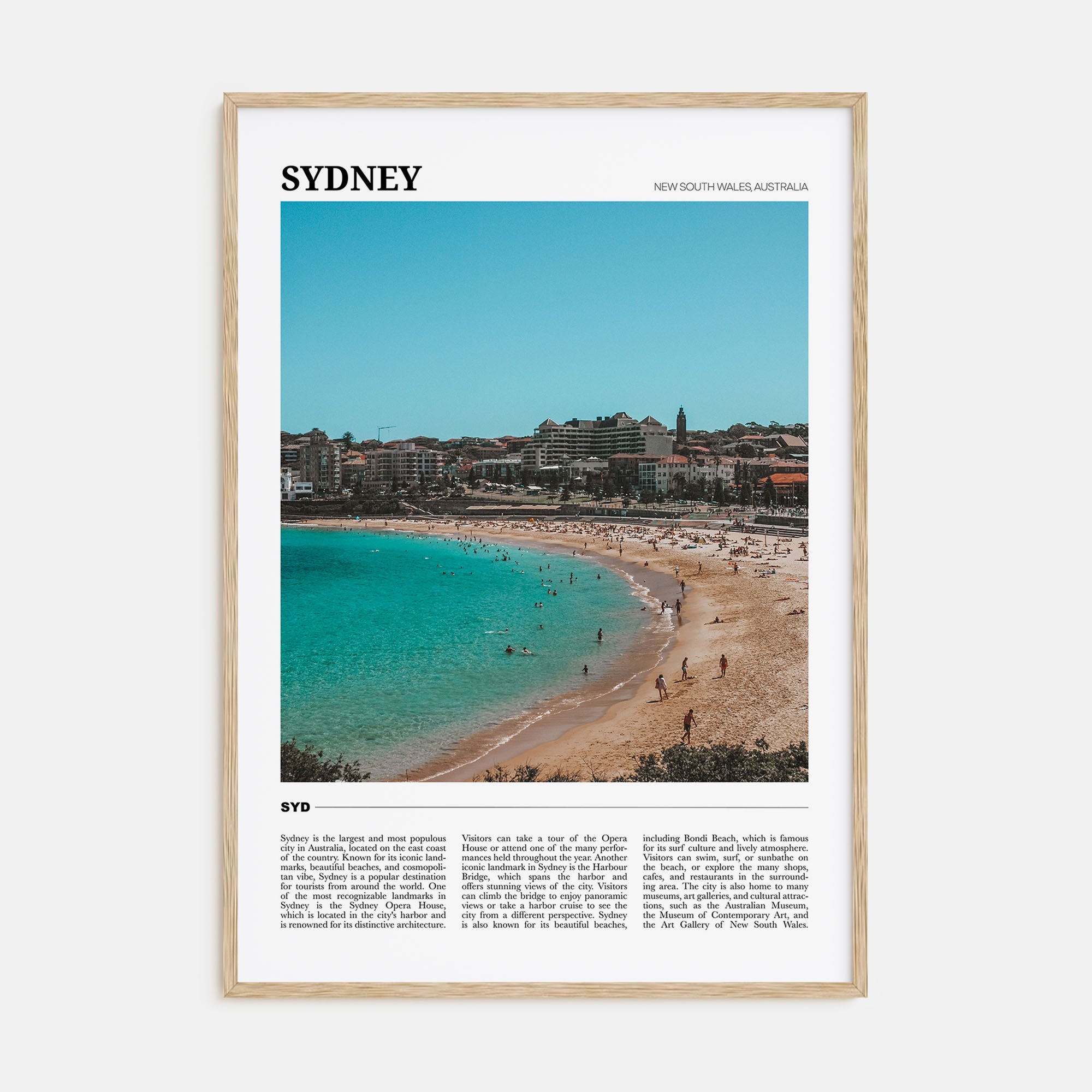 Sydney Travel Color Poster