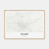 Sylhet Map Landscape Poster
