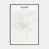 Sylhet Map Portrait Poster