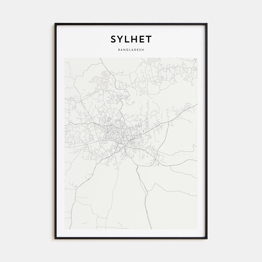 Sylhet Map Portrait Poster