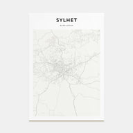 Sylhet Map Portrait Poster