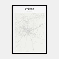 Sylhet Map Portrait Poster