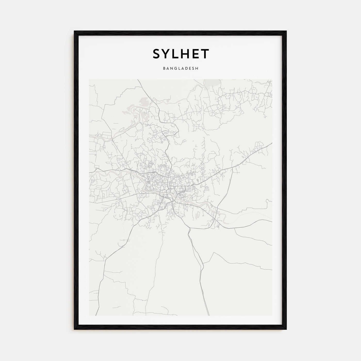 Sylhet Map Portrait Poster