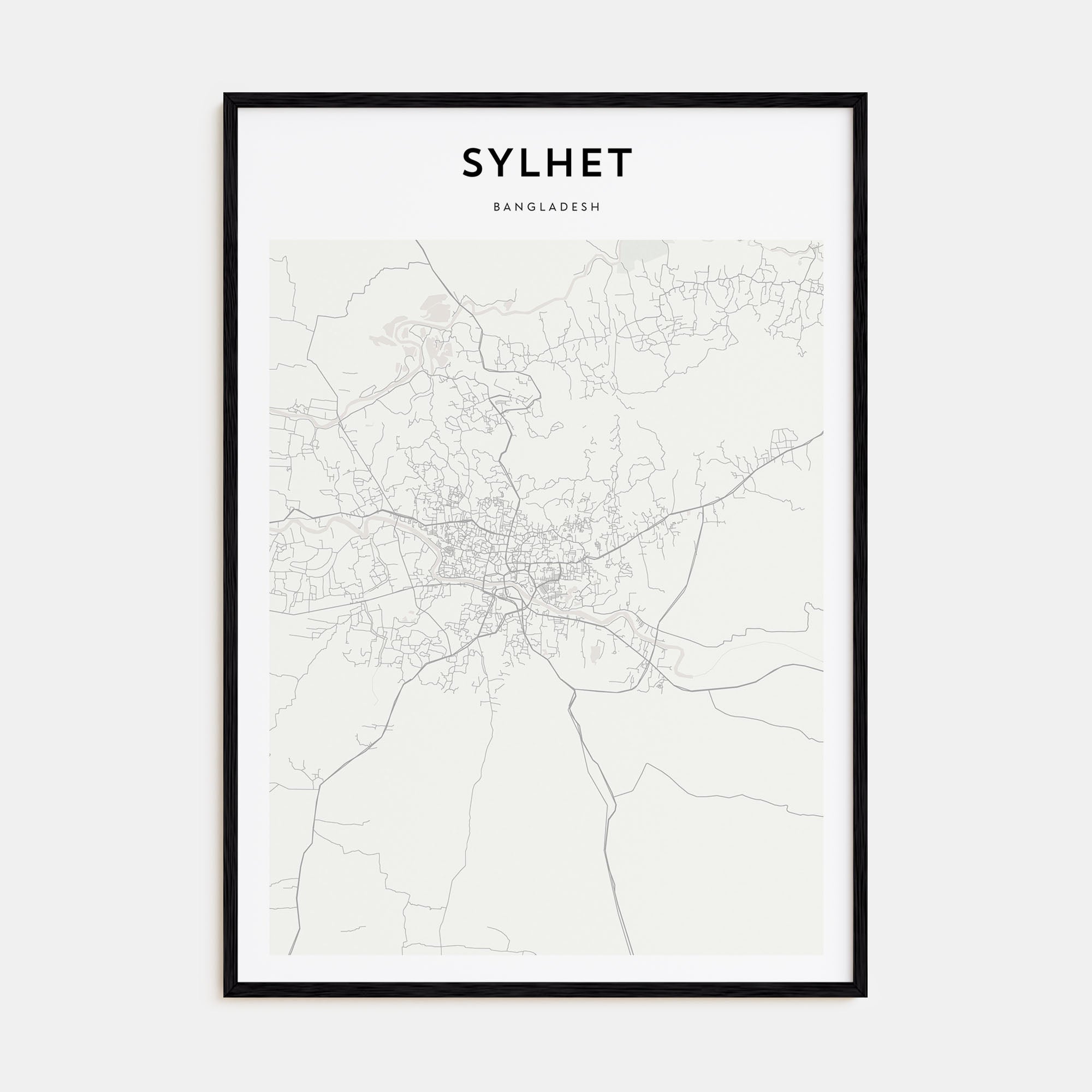 Sylhet Map Portrait Poster