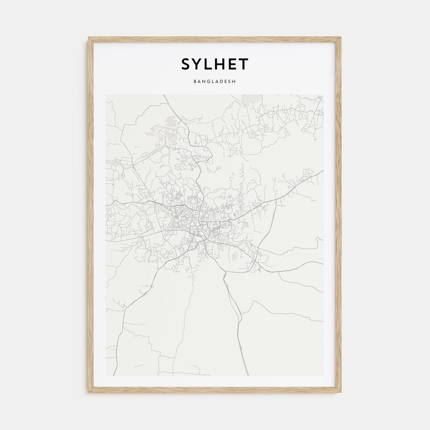 Sylhet Map Portrait Poster