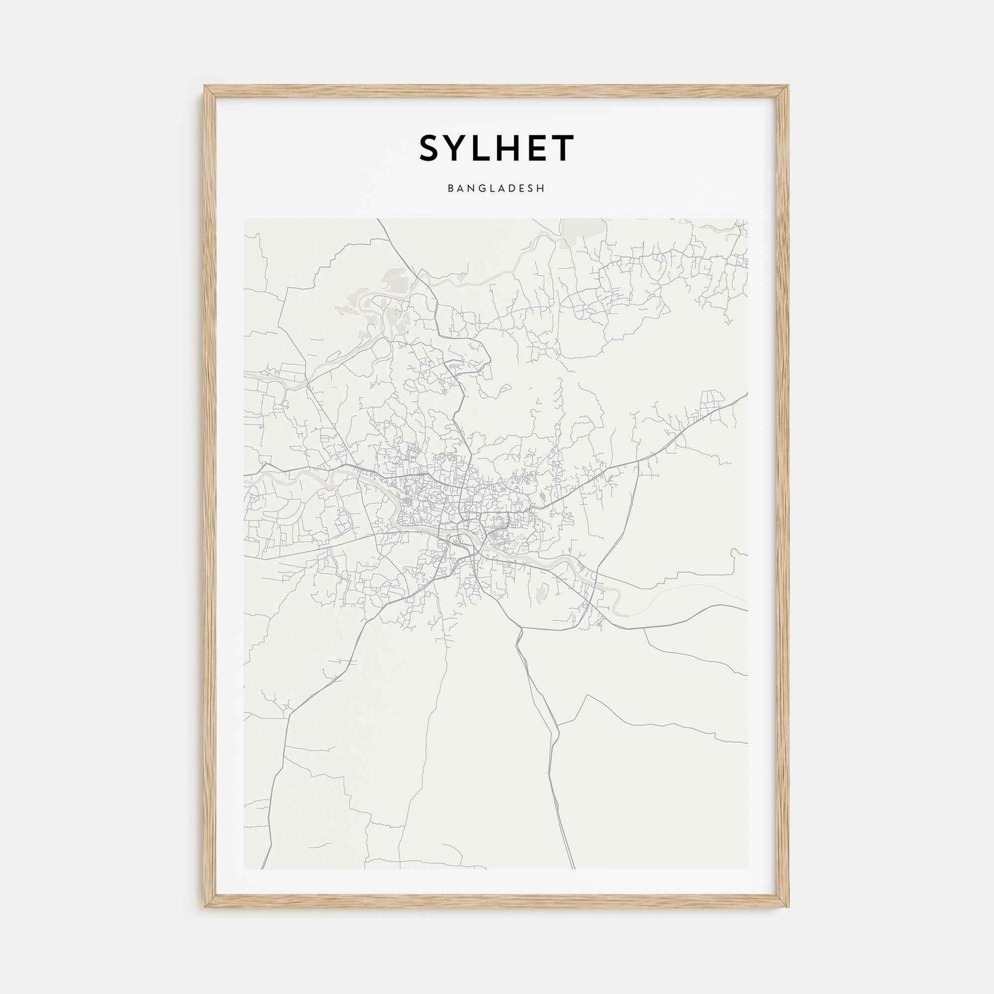 Sylhet Map Portrait Poster