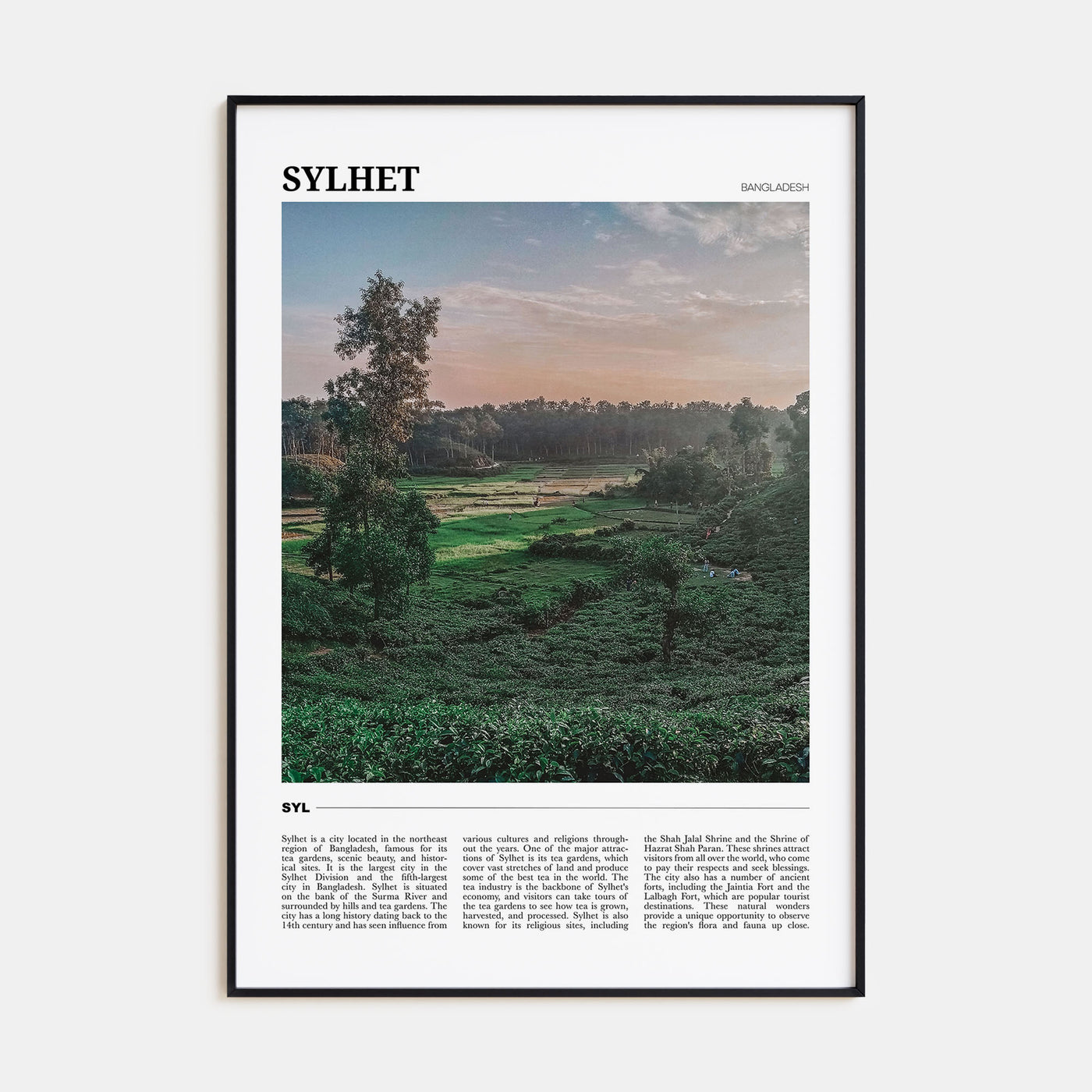 Sylhet Travel Color Poster