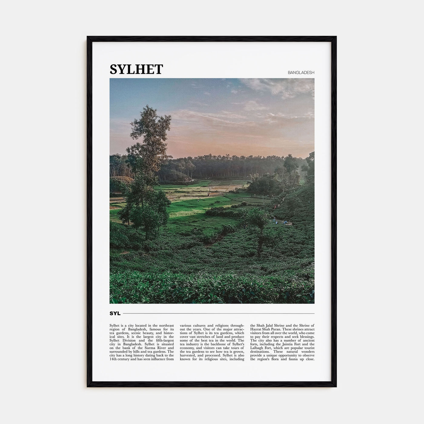 Sylhet Travel Color Poster
