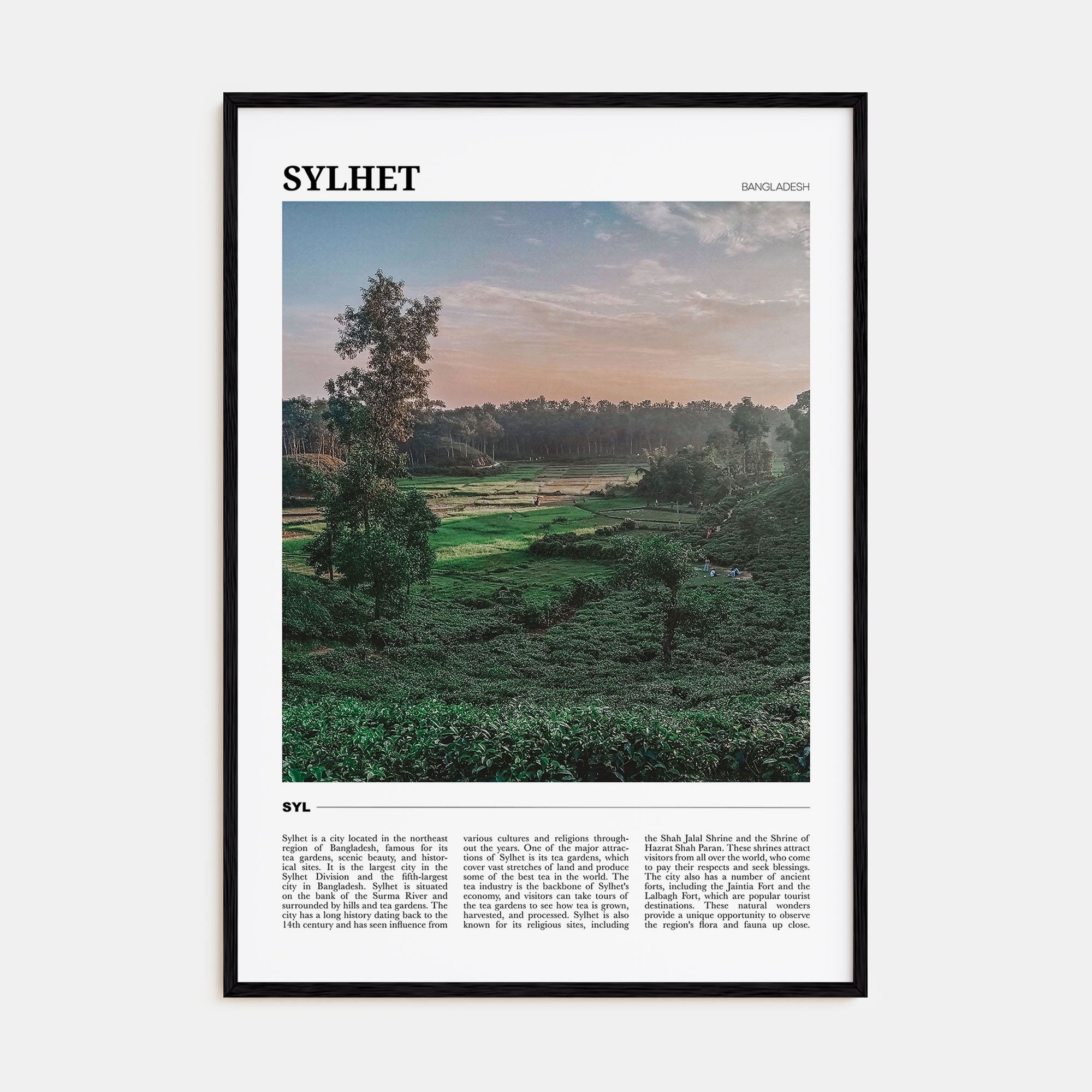 Sylhet Travel Color Poster