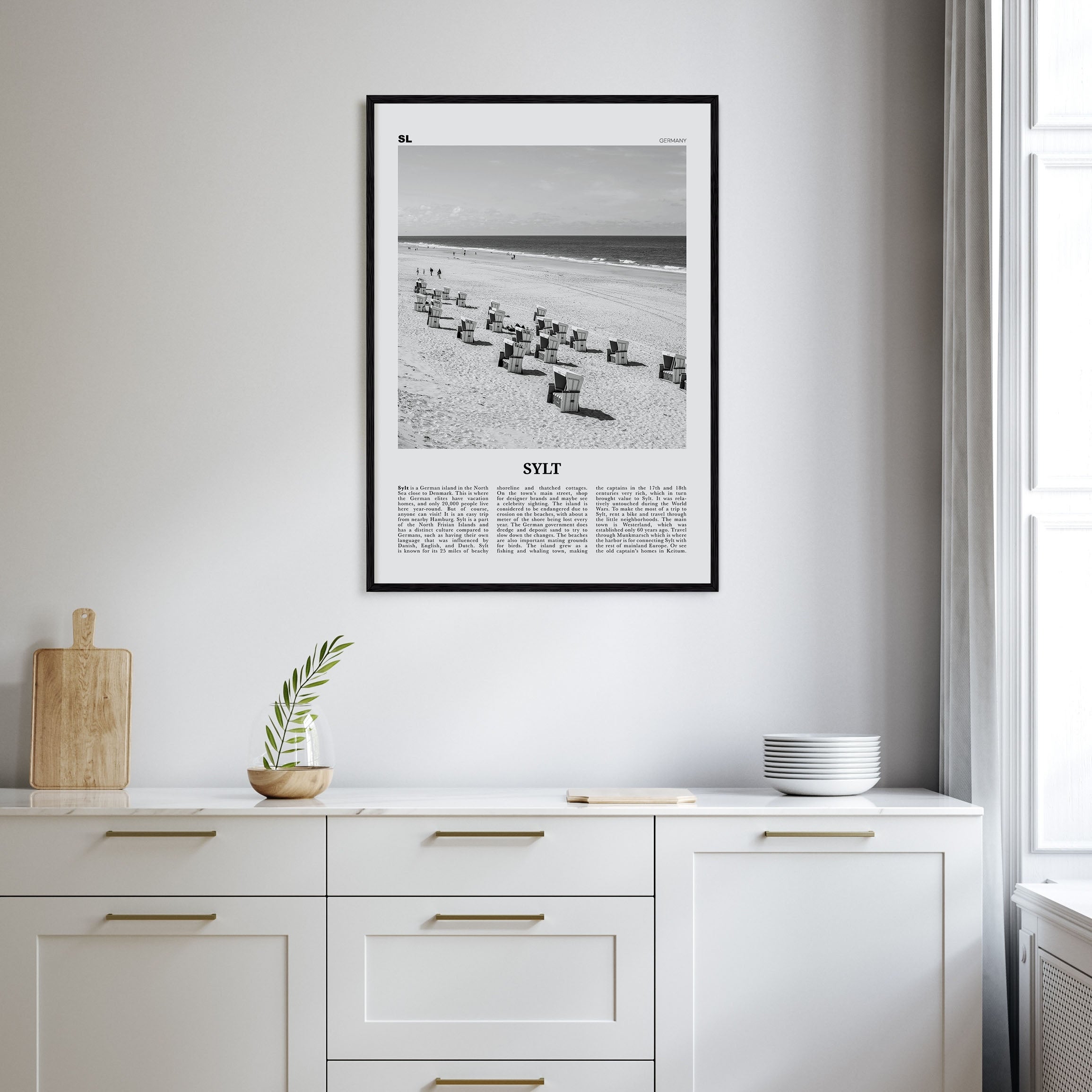 Sylt Travel B&W Poster