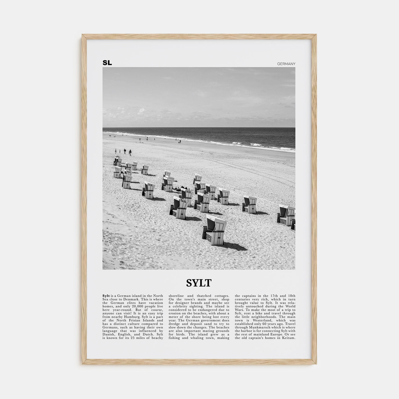 Sylt Travel B&W Poster