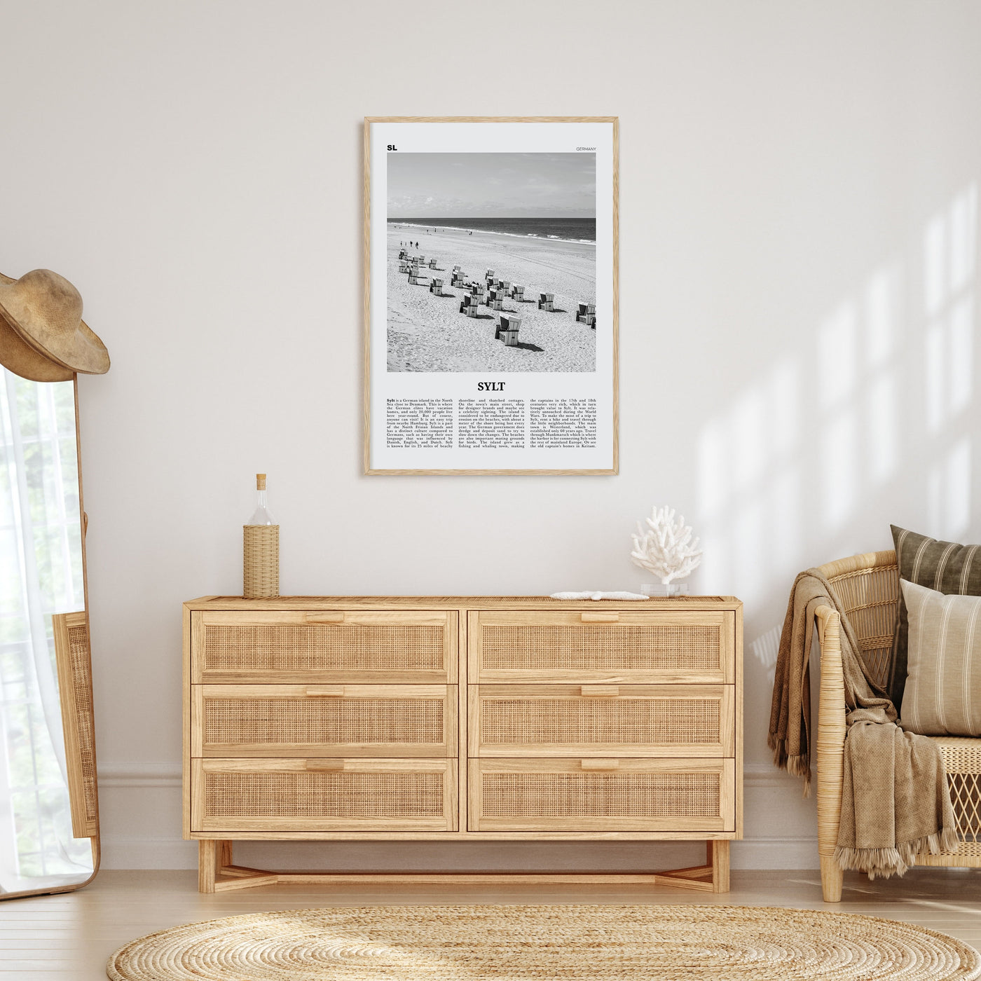 Sylt Travel B&W Poster