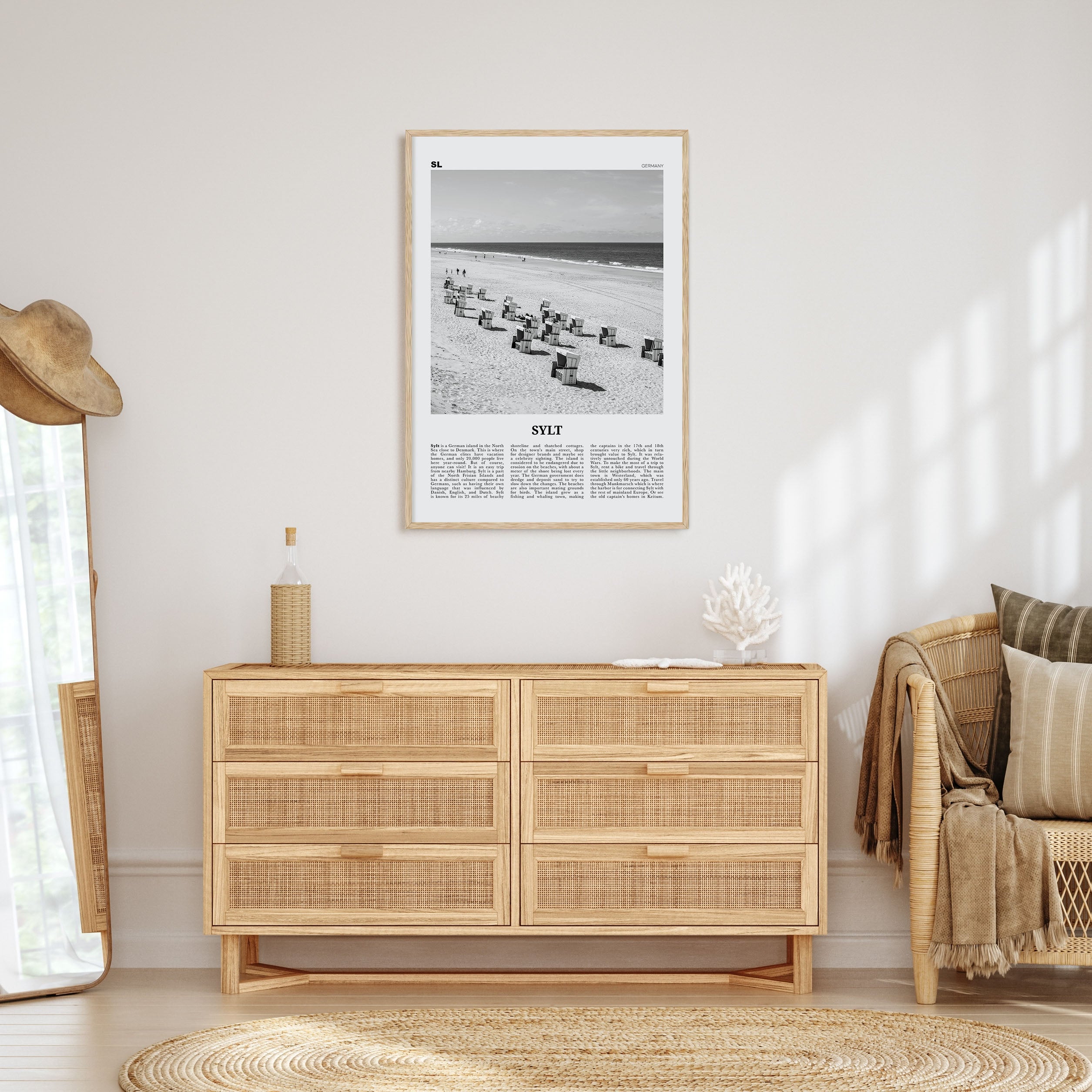 Sylt Travel B&W Poster