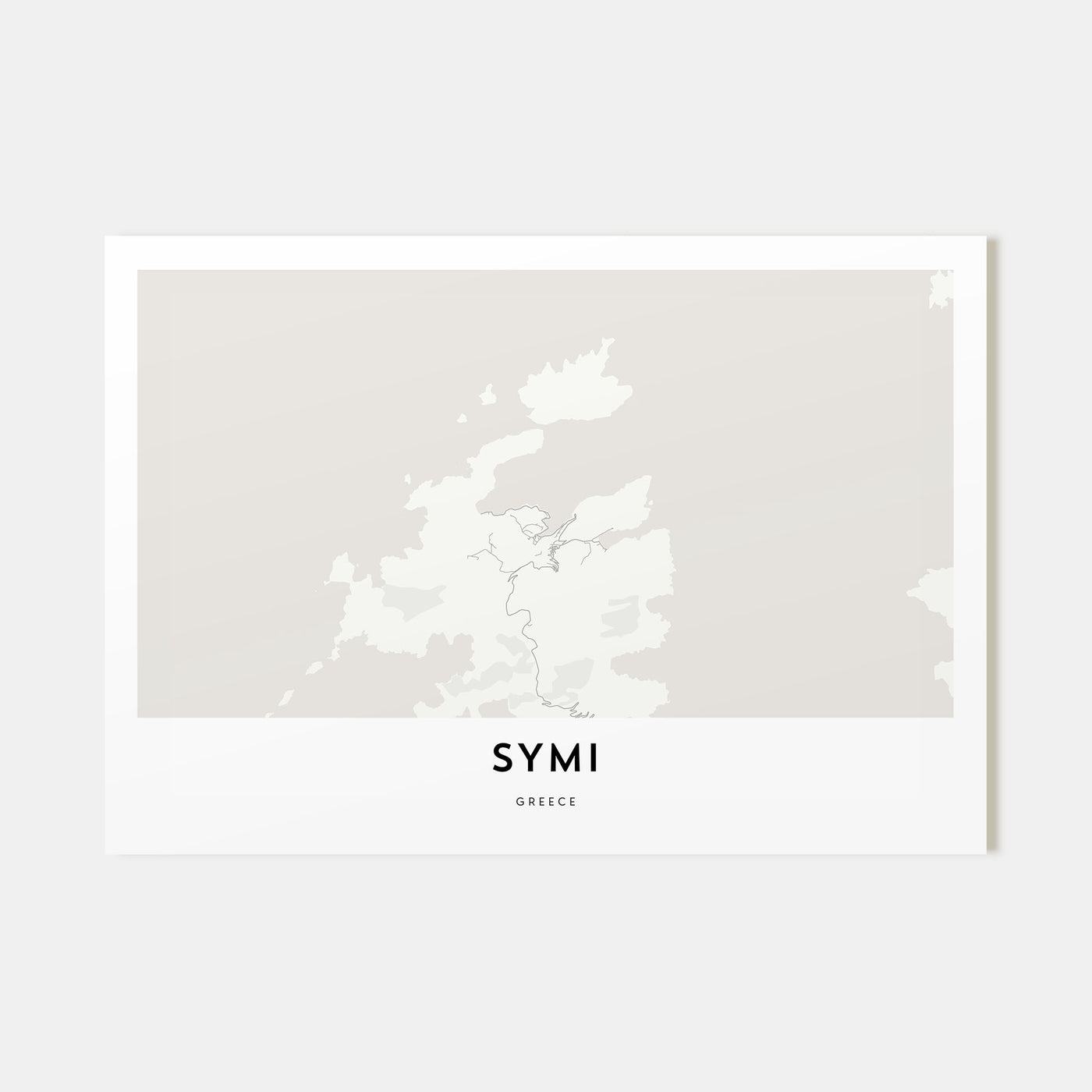 Symi Map Landscape Poster