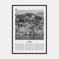 Symi Travel B&W Poster