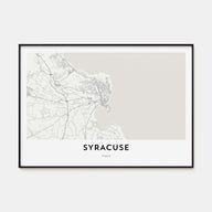 Syracuse, Italy Map Landscape Poster
