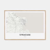 Syracuse, Italy Map Landscape Poster