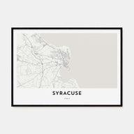 Syracuse, Italy Map Landscape Poster