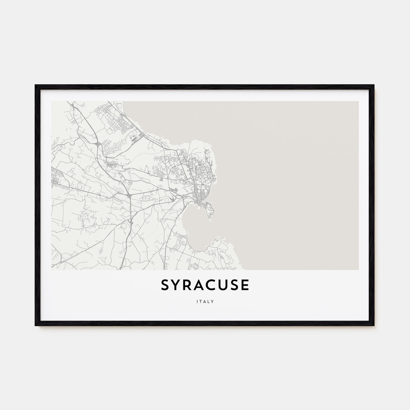 Syracuse, Italy Map Landscape Poster
