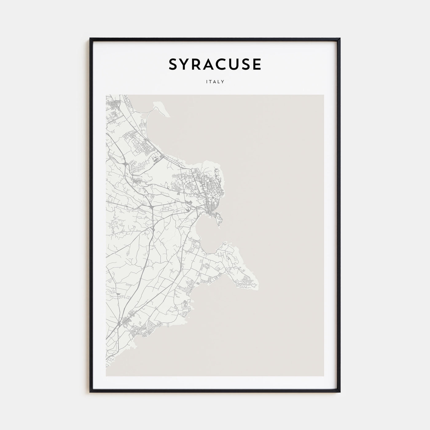 Syracuse, Italy Map Portrait Poster