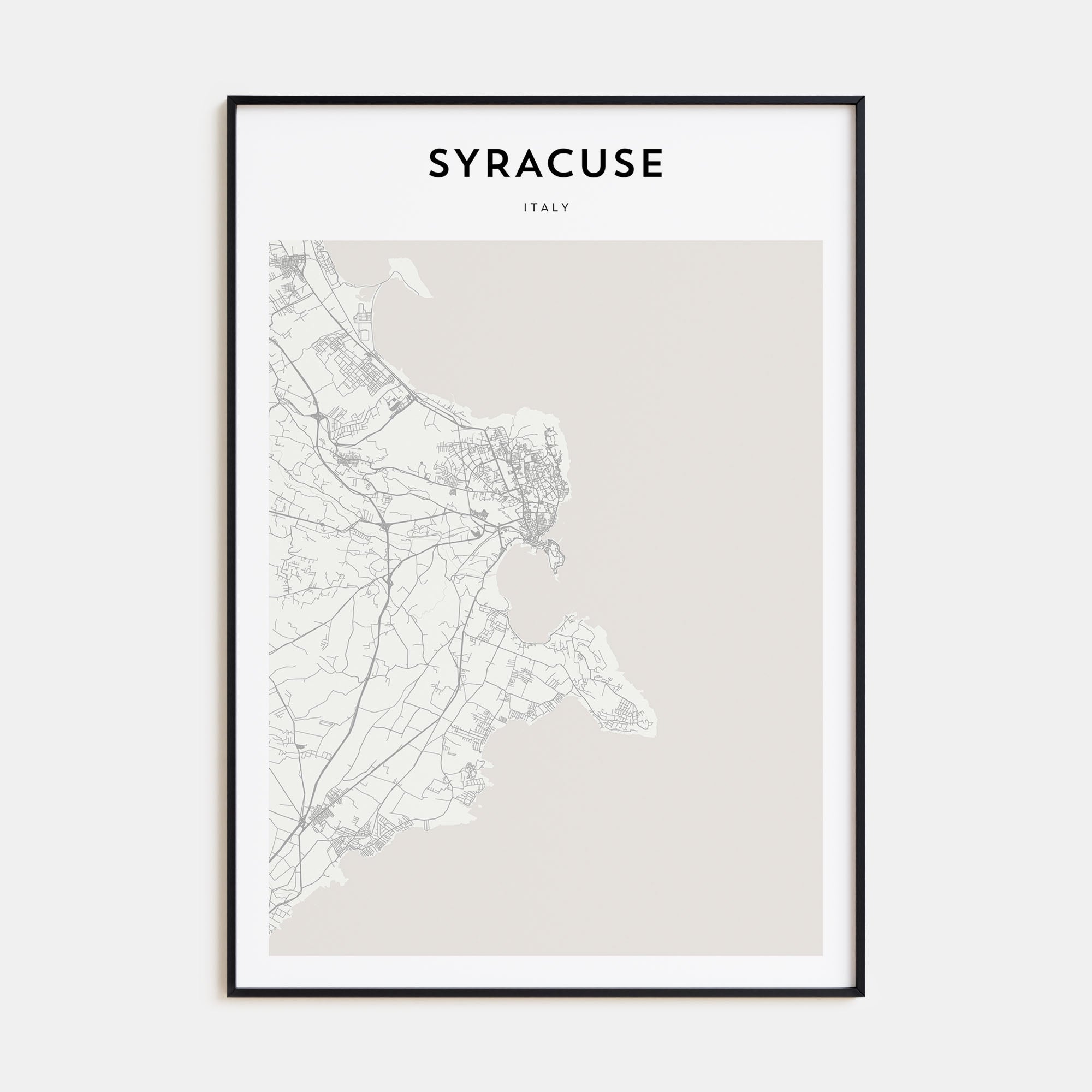 Syracuse, Italy Map Portrait Poster