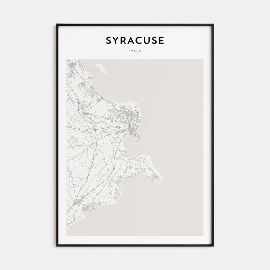 Syracuse, Italy Map Portrait Poster